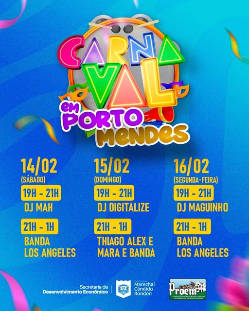 Tudo preparado para o feriadão de Carnaval em Porto Mendes