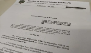 Prefeitura rondonense decreta ponto facultativo na sexta-feira em razão do feriado de Corpus Christi