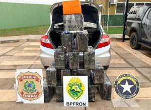 Elemento pula no rio mas é preso com veiculo roubado