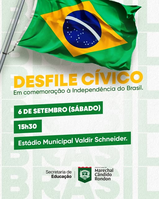 Desfile Cívico acontece neste sábado em Marechal Cândido Rondon