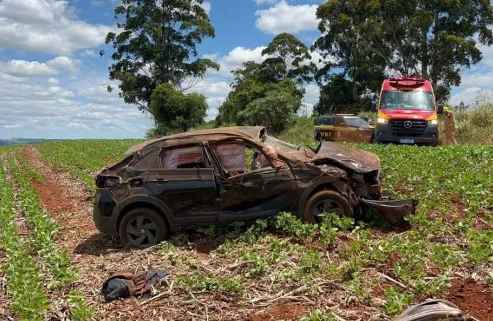 Perseguição pela PRF termina em capotamento e uma vitima fatal
