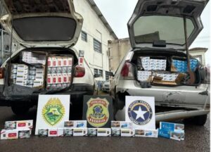 Policia apreende veículos com cigarros Paraguaios