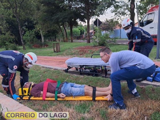 Homem é encontrado ferido às margens da PR-317 após passar a madrugada caído em Santa Helena