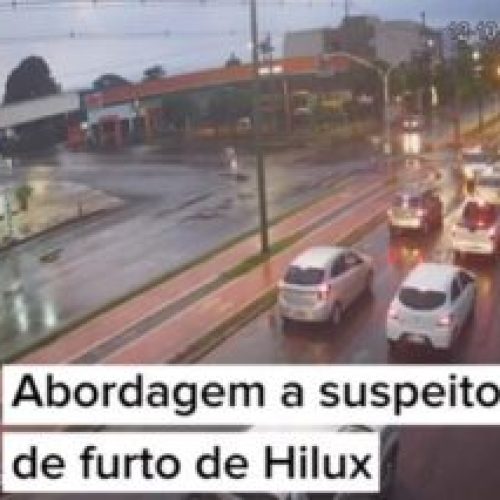 Vídeo: Elemento tenta furtar Hilux durante festa em Alto Santa Fé e é preso em Palotina