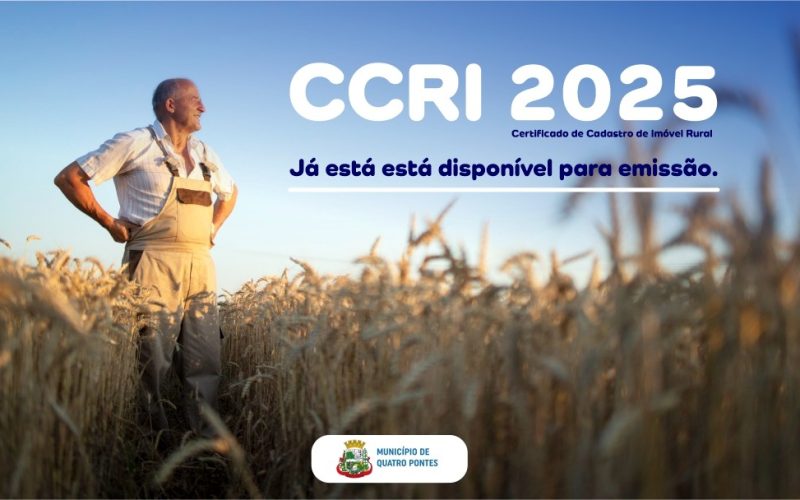 Cadastro de Imóvel Rural: CCIR 2025 já está disponível para emissão
