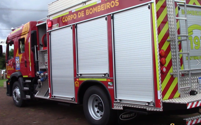 Após problema mecânico carreta tem princípio de incêndio na BR 163