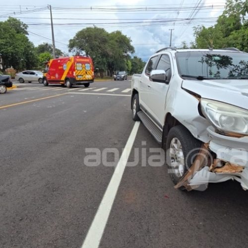 Idoso fica ferido em acidente no centro de Marechal Rondon
