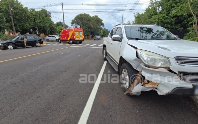 Idoso fica ferido em acidente no centro de Marechal Rondon