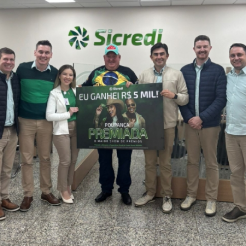 Associado do Sicredi em Marechal Cândido Rondon ganha R$5 mil na campanha Poupança Premiada