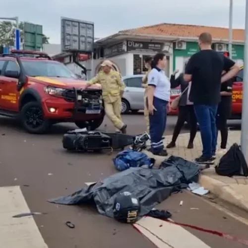 Acidente envolve camionete e Scooter e faz vitima fatal