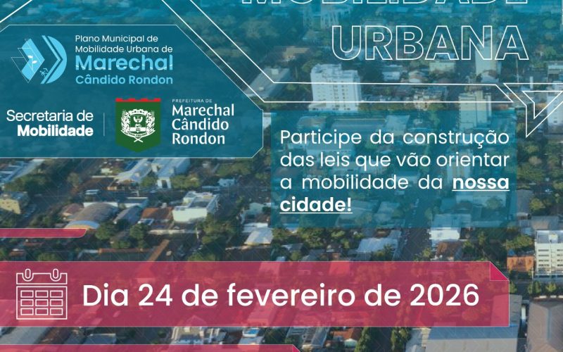 1ª Conferência Municipal da Mobilidade Urbana acontece no dia 24 de fevereiro