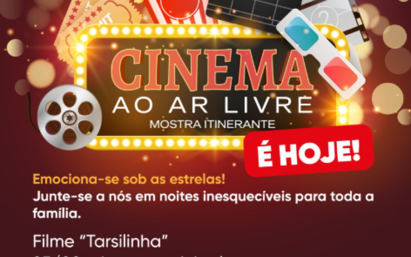 Lago municipal terá hoje cinema ao ar livre