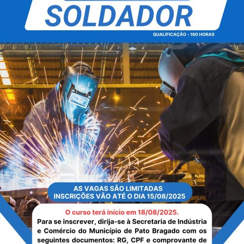 Estão abertas as inscrições para os cursos de Soldador e Costura Industria
