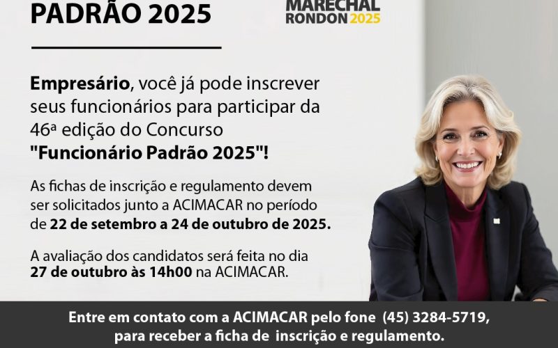 Concurso Funcionário Padrão está com inscrições abertas