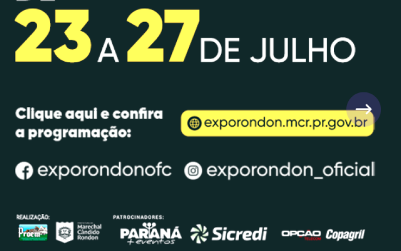 Expo Rondon 2025: expectativa de parque lotado e programação intensa para este sábado (26) e domingo (27)