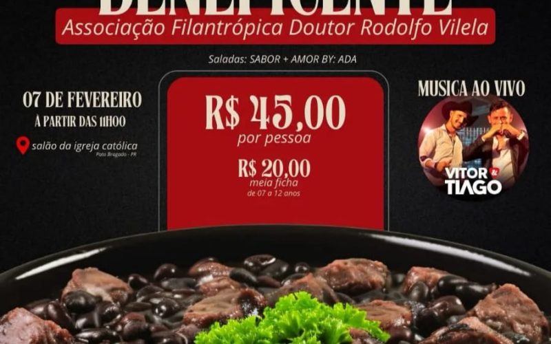 2ª Feijoada Beneficente será realizada neste sábado em Pato Bragado
