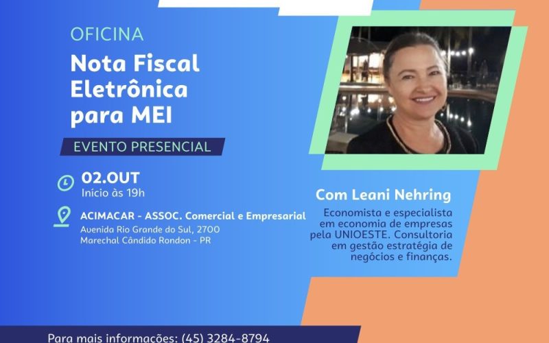 Prefeitura e SEBRAE promovem oficina gratuita sobre Nota Fiscal Eletrônica para MEIs