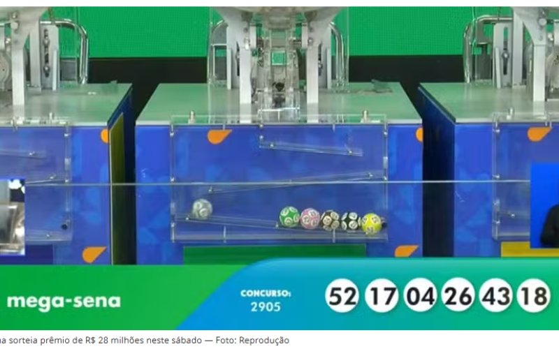 Ninguém acerta dezenas, e prêmio da Mega-Sena acumula em R$ 35 milhões