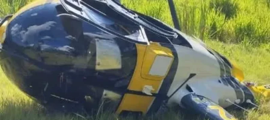 Helicóptero da PM cai no interior de Matelândia