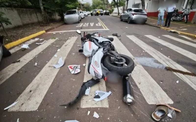 Motociclista vitima de acidente em Toledo morre no hospital