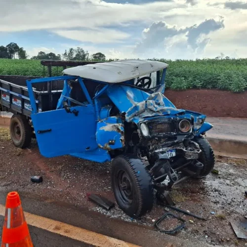 Acidente no interior de Santa Helena deixa idoso gravemente ferido