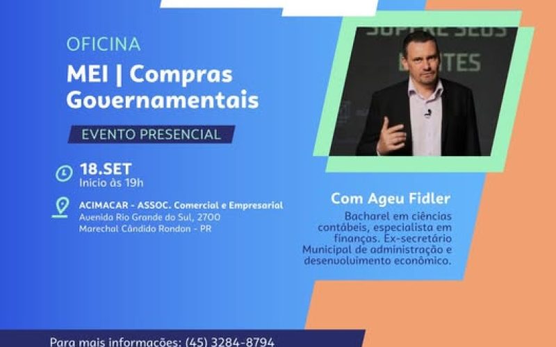 Prefeitura promove palestra gratuita sobre Compras Governamentais