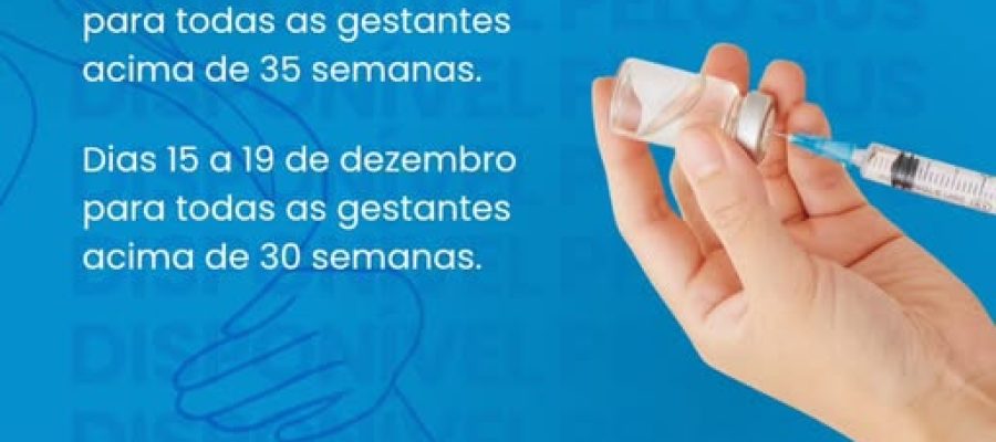 Secretaria de Saúde realiza busca ativa para imunizar gestantes contra o vírus sincicial respiratório