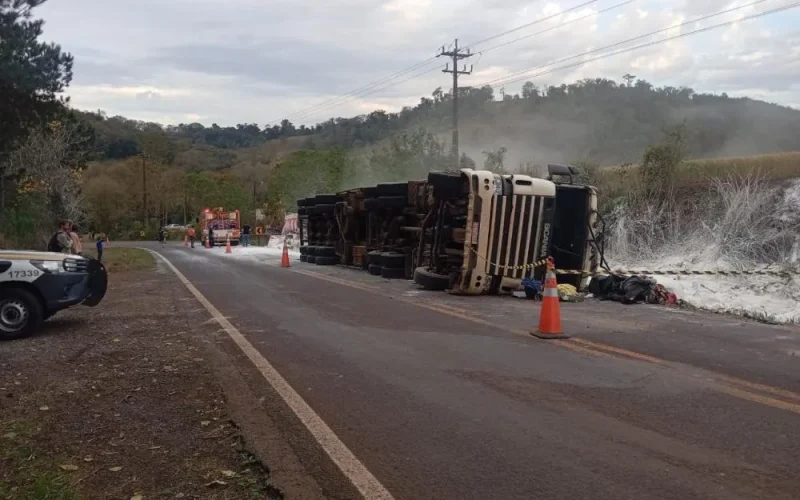 Colisão entre caminhões faz vitima fatal