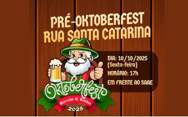 Hoje tem Pré-Oktoberfest na rua Santa Catarina