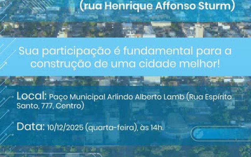 Audiência pública sobre revitalização do entorno da Praça Willy Barth acontece na quarta-feira (10)