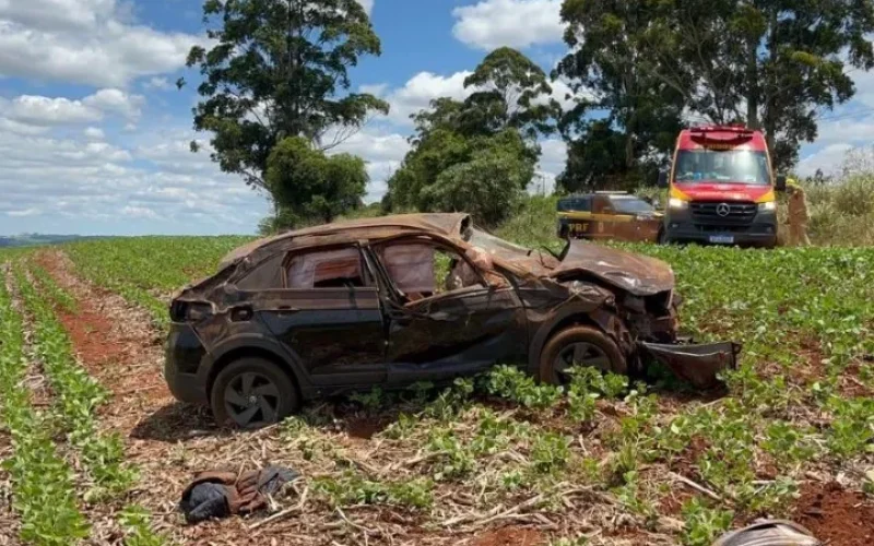 Perseguição pela PRF termina em capotamento e uma vitima fatal
