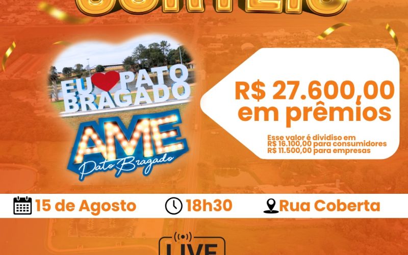 Prefeitura de Pato Bragado Realiza Segundo Sorteio da Campanha “AME PATO BRAGADO” 2025