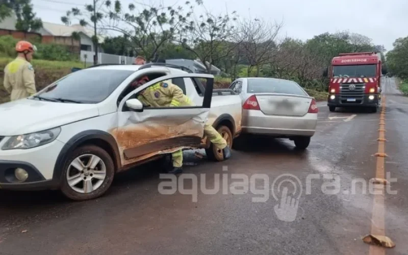 Acidente no trevo de acesso a Margarida deixa condutores feridos