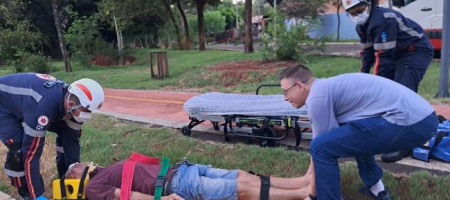 Homem é encontrado ferido às margens da PR-317 após passar a madrugada caído em Santa Helena