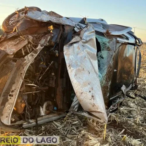 Capotamento no trecho Entre Rios/Santa Helena faz vitima fatal