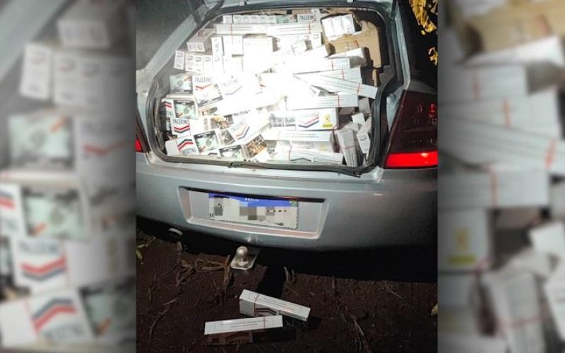 Policia apreende mais de mil pacotes de cigarros contrabandeados em Nova Santa Rosa