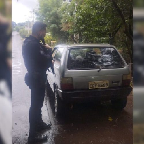 Fiat Uno furtado em Marechal Rondon é recuperado em Cascavel