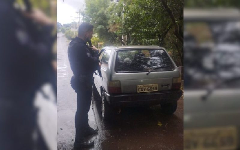 Fiat Uno furtado em Marechal Rondon é recuperado em Cascavel